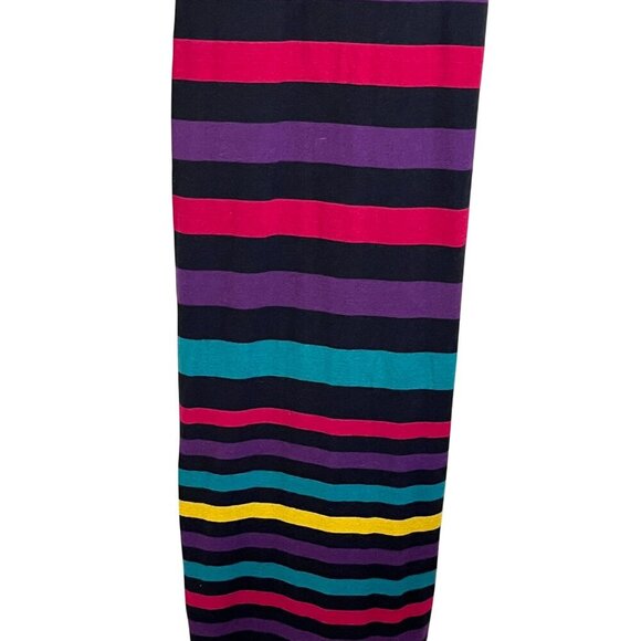 BCBG Striped Tank Maxi Dress XS Colorful Sweater Retro Classic Chic Funky Preppy - Picture 11 of 14